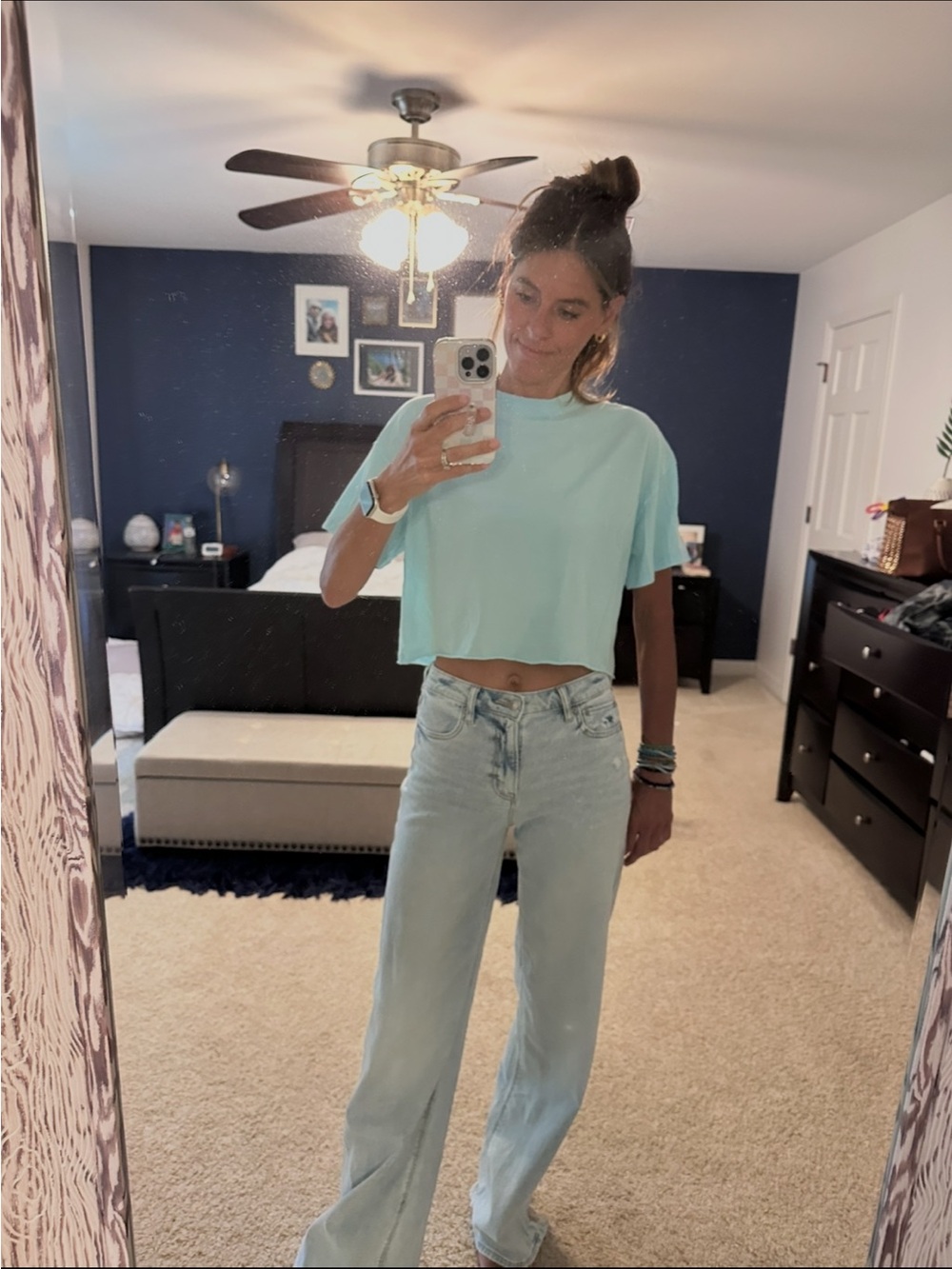 Set of three boxy cropped tees women’s. Size medium